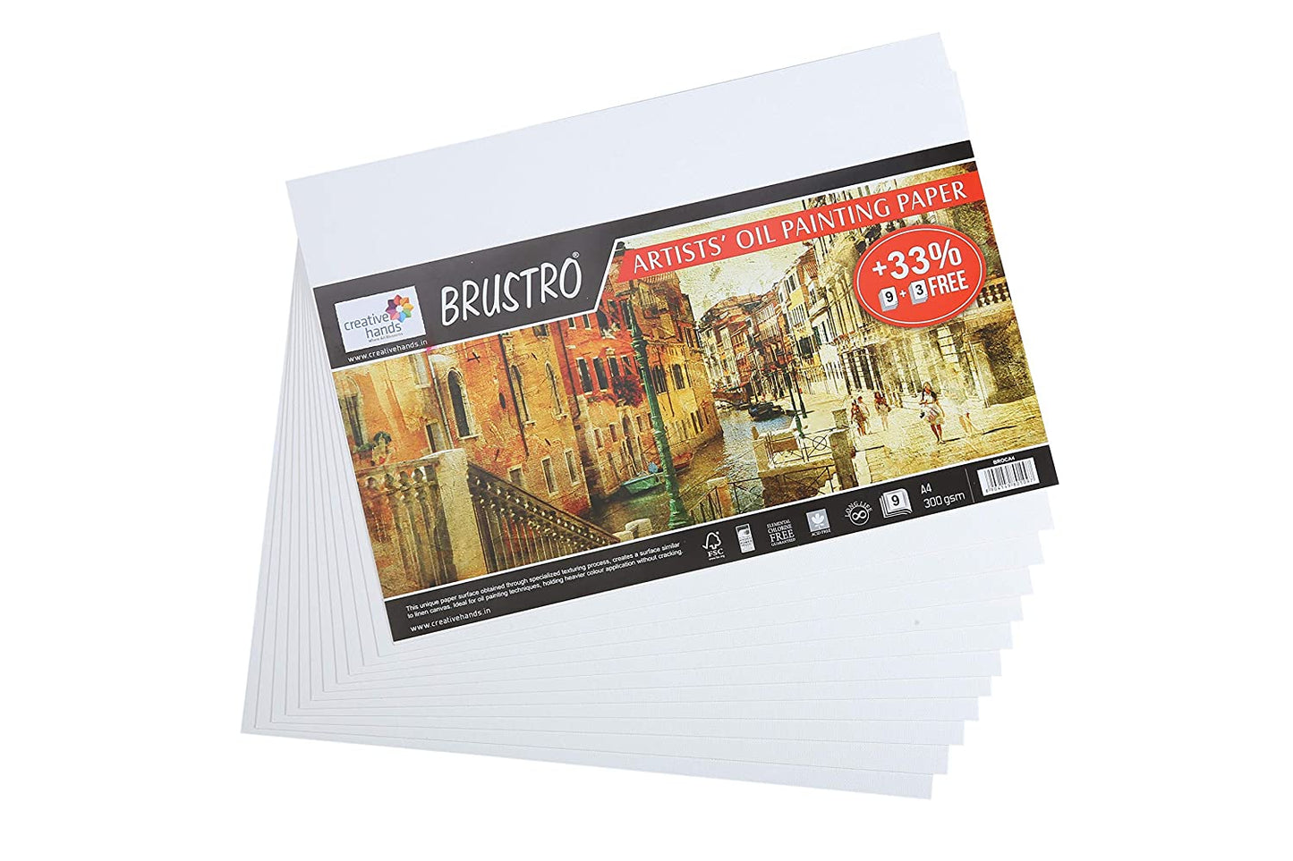 BRUSTRO OIL PAINTING PAPER 300GSM A4