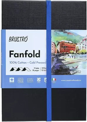 BRUSTRO FANFOLD WC 300GSM CP 10.5X15CM