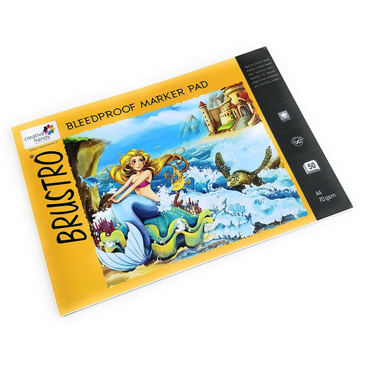 BRUSTRO BLEEDPROOF MARKER PAD 70GSM A4