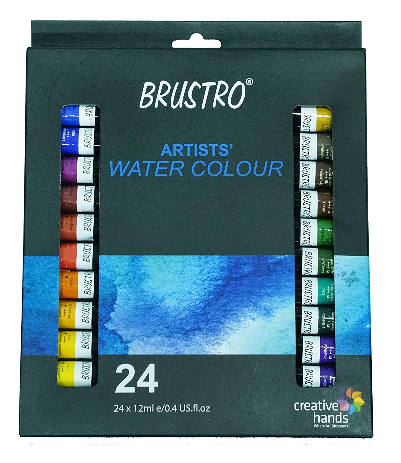 BRUSTRO WATER COLOUR 12ML SET OF 24