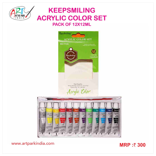 KEEPSMILING ACRYLIC COLOR SET PACK OF 12x12ml