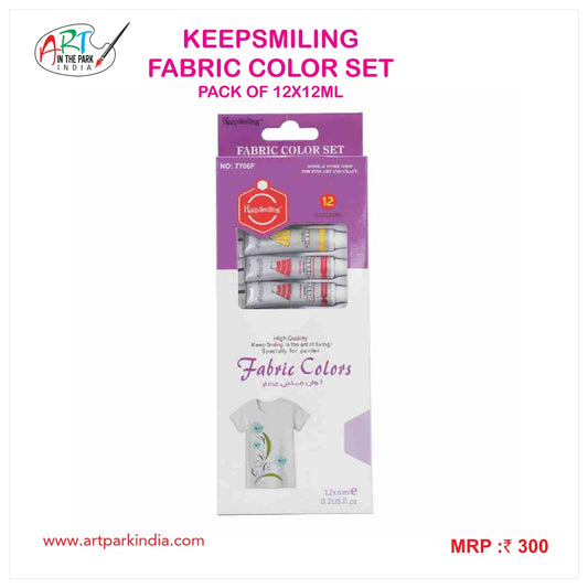 KEEPSMILING FABRIC COLOR SET PACK OF 12x12ml
