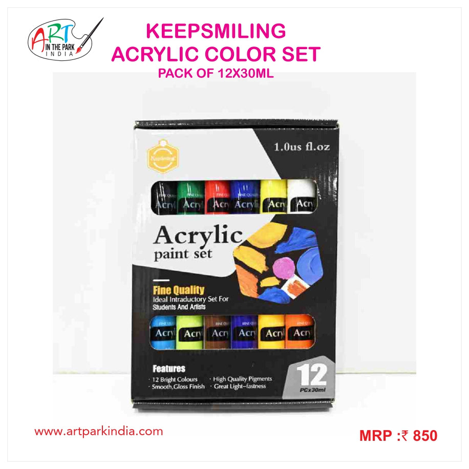 KEEPSMILING ACRYLIC COLOR SET PACK OF 12x30ml