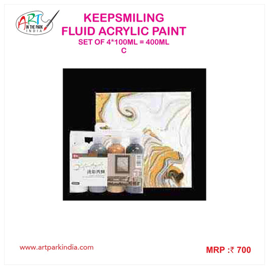 KEEPSMILING FLUID ACRYLIC PAINT OF 4*100ml C2