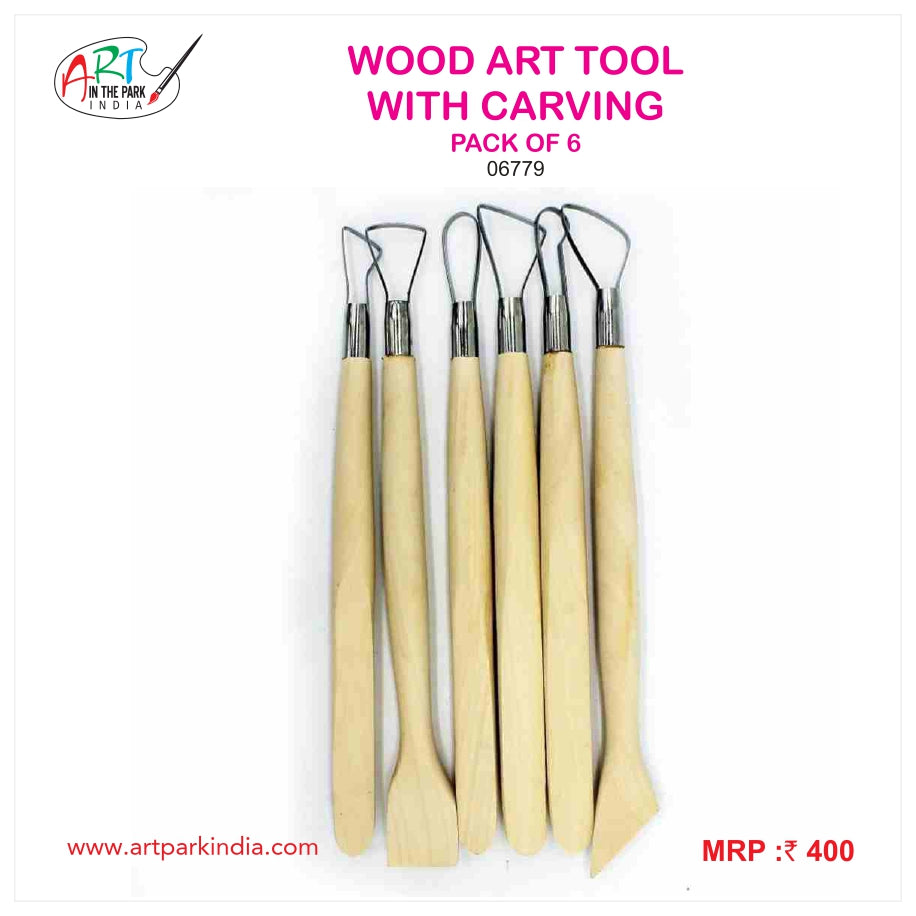 ARTPARK WOOD ART TOOL WITH CARVING PACK OF 6
