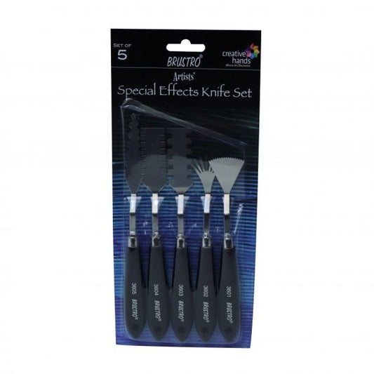 BRUSTRO SPECIAL EFFECTS PALETTE KNIVES SET OF 5