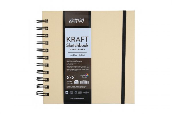 BRUSTRO SKETCHBOOK KRAFT TONED 100GSM 6X6