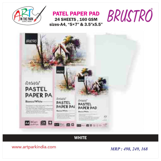 BRUSTRO PASTEL PAPER PAD 3.5'X5.5" WHITE