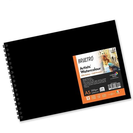 BRUSTRO WC TRAVEL JOURNAL 200GSM WIRO BOUND A5