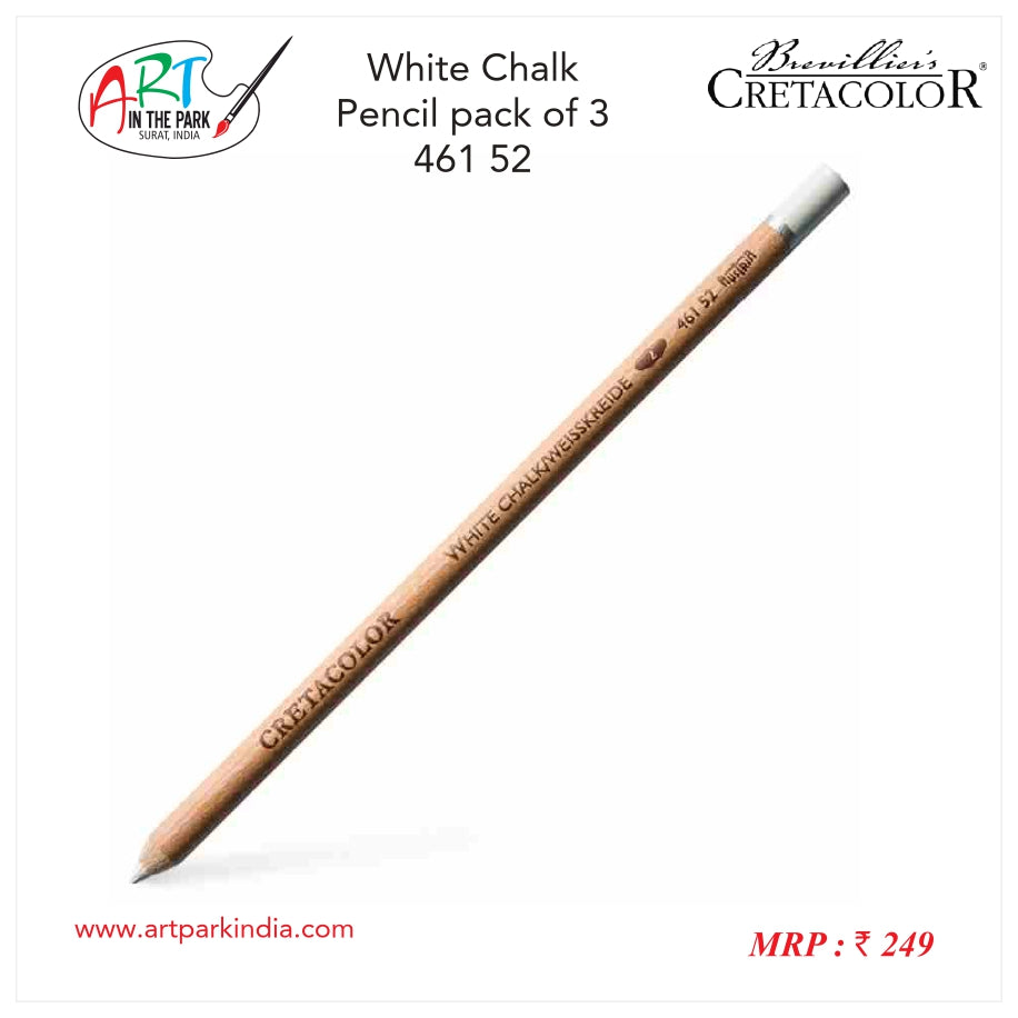 CRETACOLOR WHITE CHALK PENCIL PACK OF 3 (461 52)