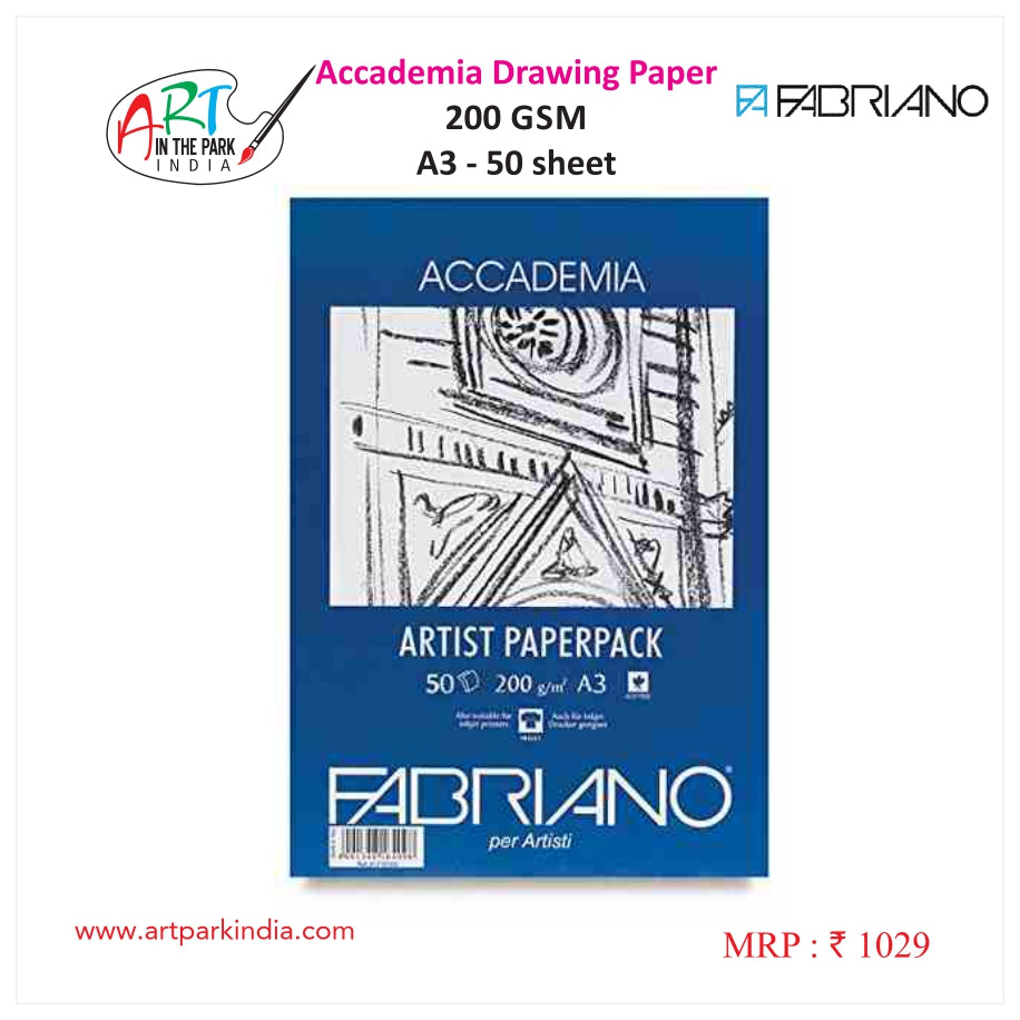 FABRIANO ACCADEMIA DRAWING PAPER 200GSM A3