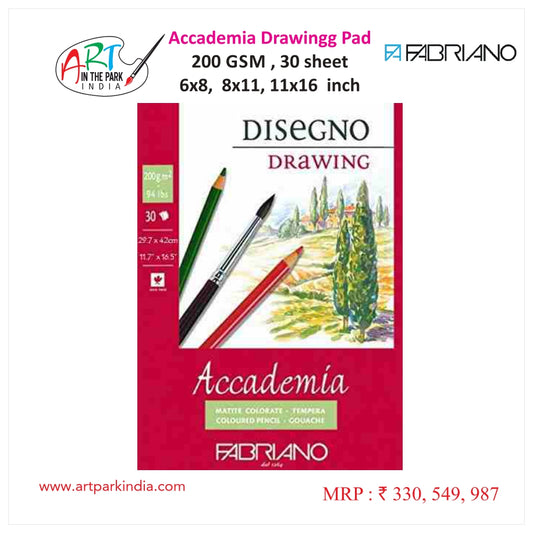 FABRIANO ACCADEMIA DRAWING PAD 200gsm 6x8 inch