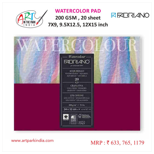 FABRIANO WATERCOLOR PAD 200gsm 7x9inch