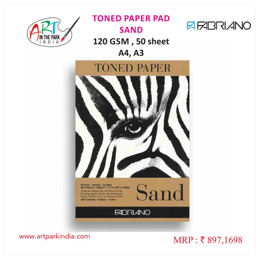 FABRIANO TONED PAPER PAD SAND 120gsm A3
