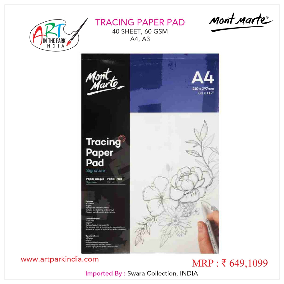 MONT MARTE TRACING PAPER PAD A4