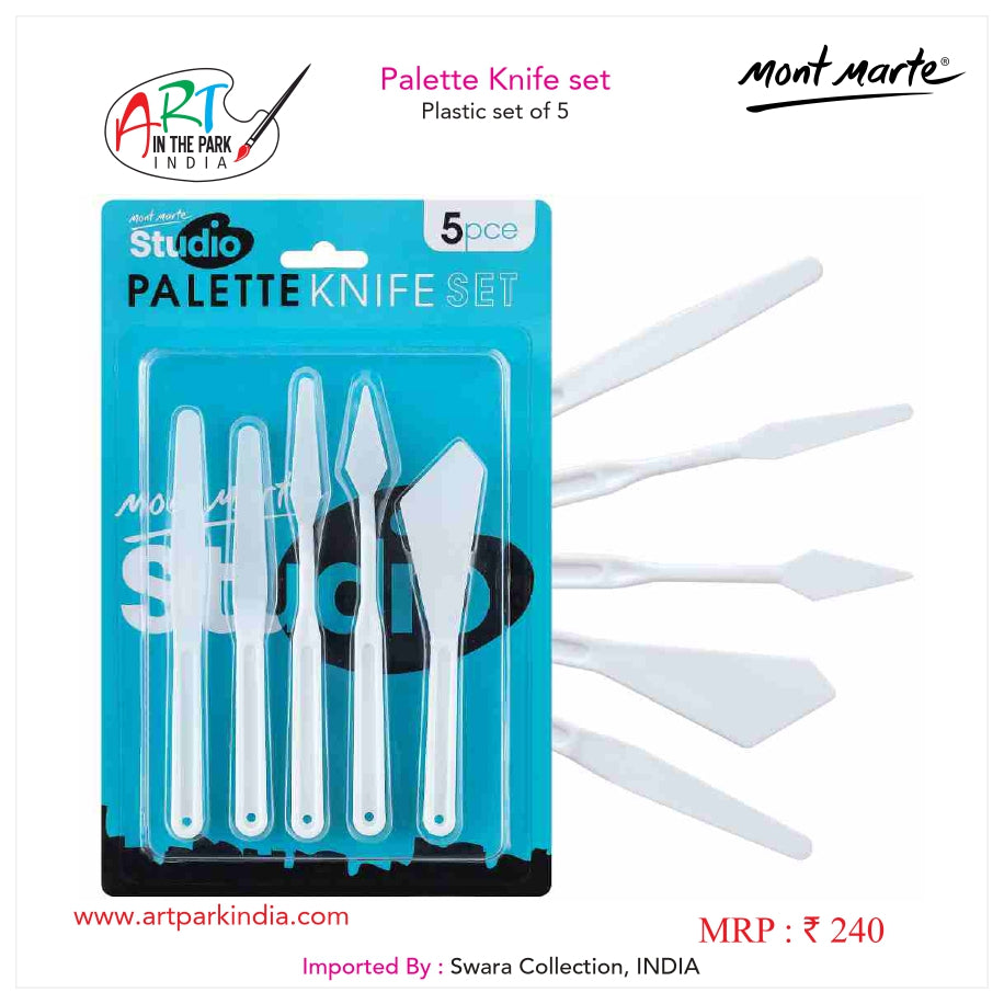 MONT MARTE PALETTE PLASTIC KNIFE SET OF 5