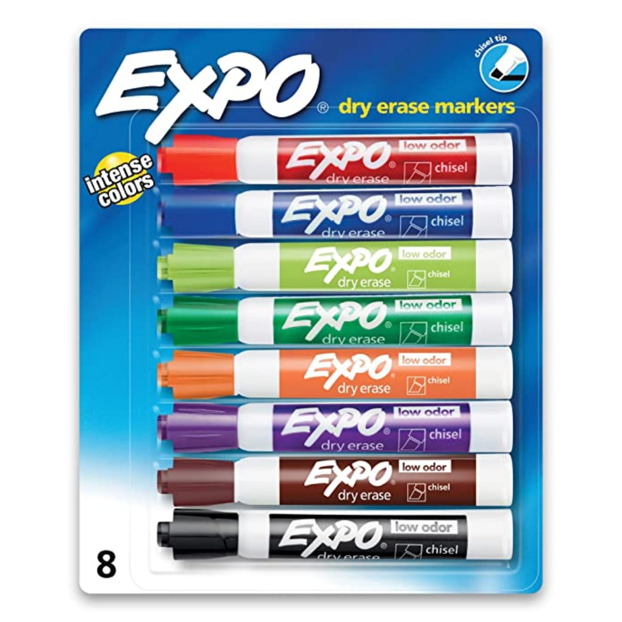EXPO DRY ERASE MARKER SET OF 8 CHISEL POINT