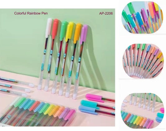 AP COLORFUL RAINBOW PEN 08 12P