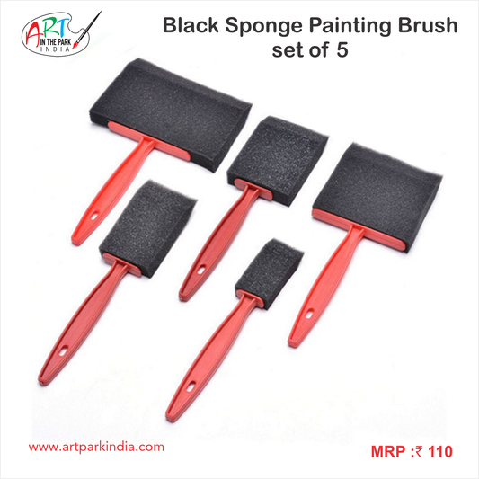 Artpark Black Spounge paiting Brush set of 5