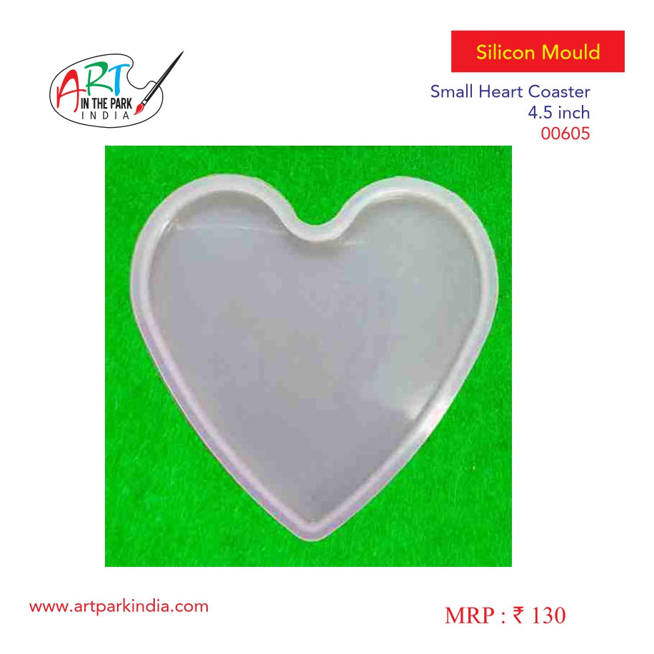 Artpark silicon mould small heart coster 4.5"