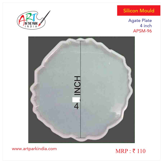Artpark Silicon Mould Agate plate 4"
