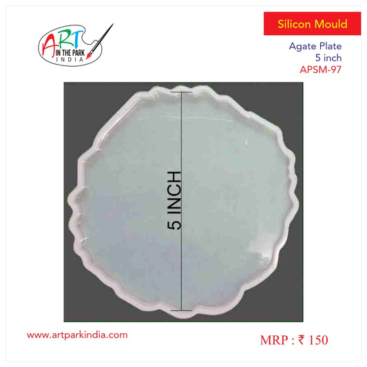 Artpark Silicon Mould Agate plate 5"