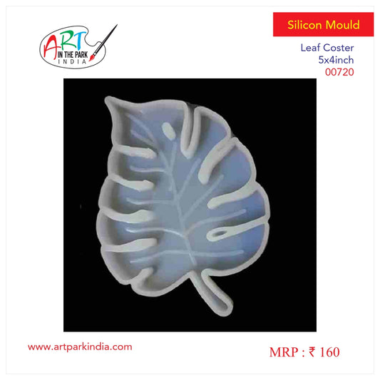 Artpark Silicon Mould leaf coster 5×4"