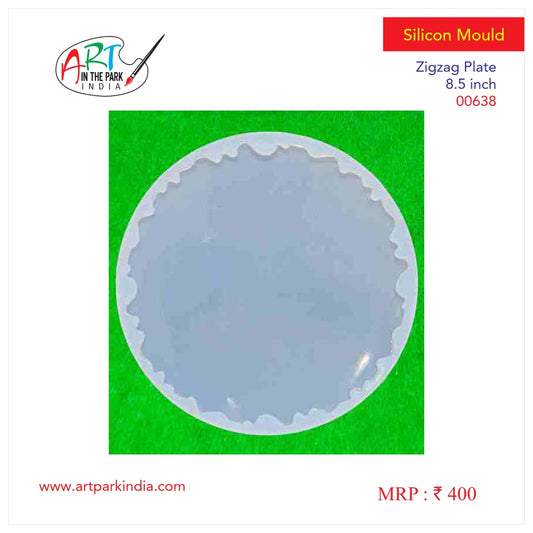 Artpark Silicon Mould zig zag plate 8.5"-00638