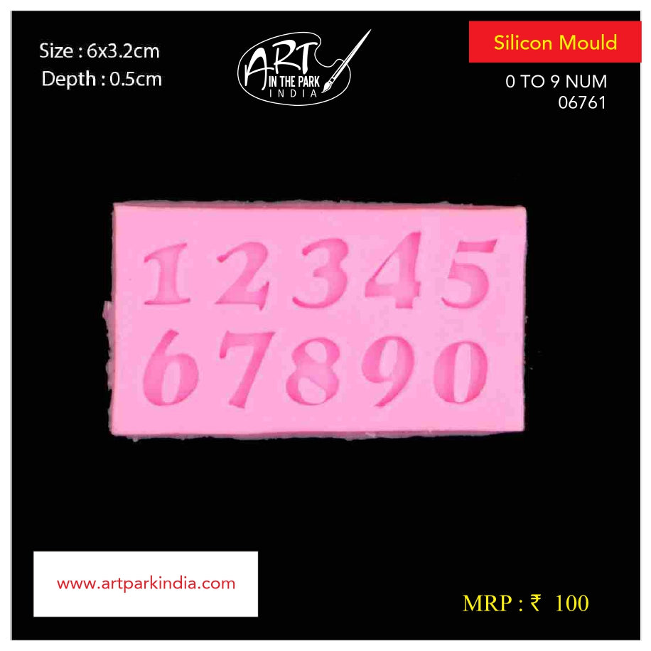 Artpark Silicon Mould 0 to 9 Number ap06761