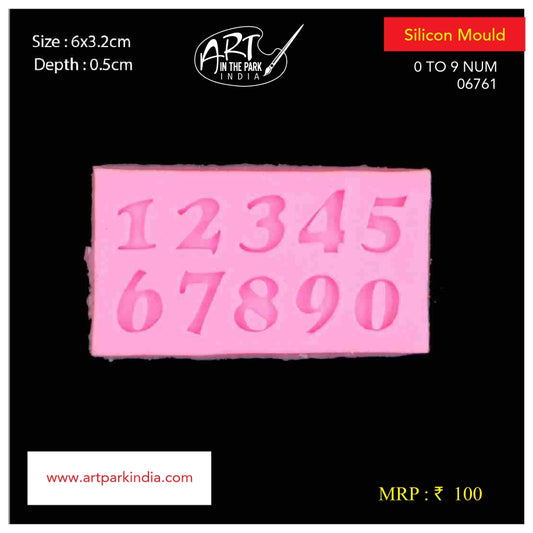 Artpark Silicon Mould 0 to 9 Number 06761