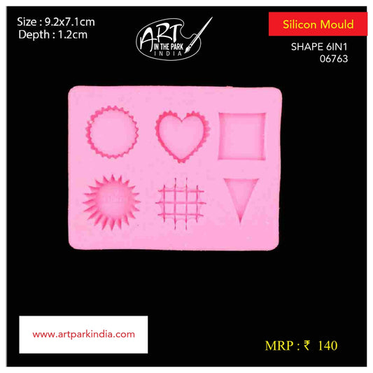 Artpark Silicon Mould Shape 6 in 1  06763