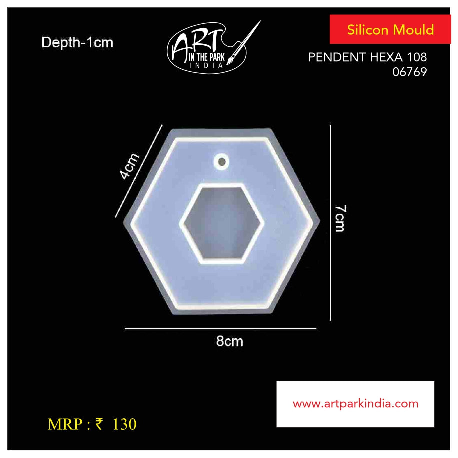Artpark Silicon Mould Pendent Hexa 108