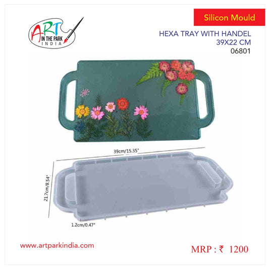 Artpark Silicon Mould  HexaTray with Handle