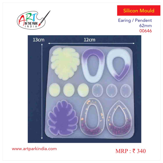 Artpark Silicon Mould Earing/Pendent 62mm
