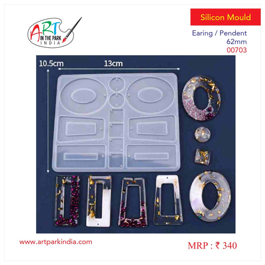 Artpark Silicon Mould Earing/Pendent 62mm