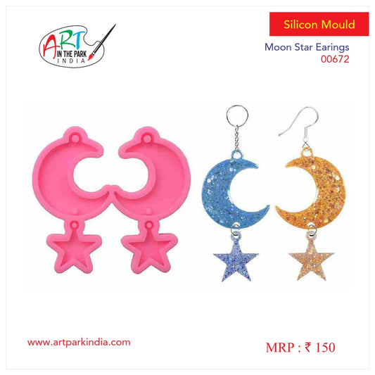 Artpark Silicon Mould moon star Earing