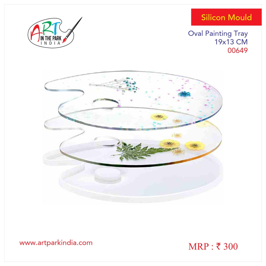 Artpark Silicon Mould Oval Painting Tray 19×13cm 00649