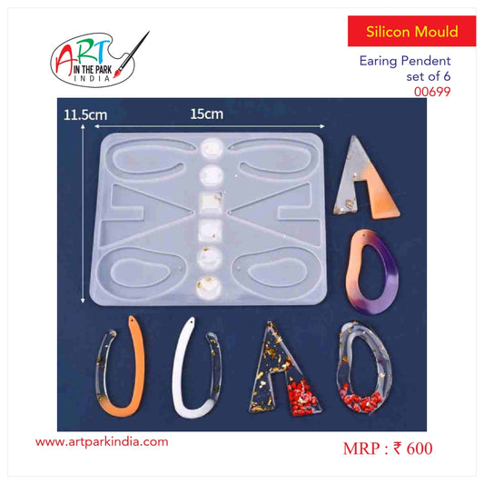 Artpark Silicon Mould Earing/Pendent Set of 6