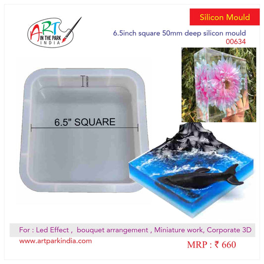 Artpark Silicon Mould Square 6.5" 50mm Deep 00634
