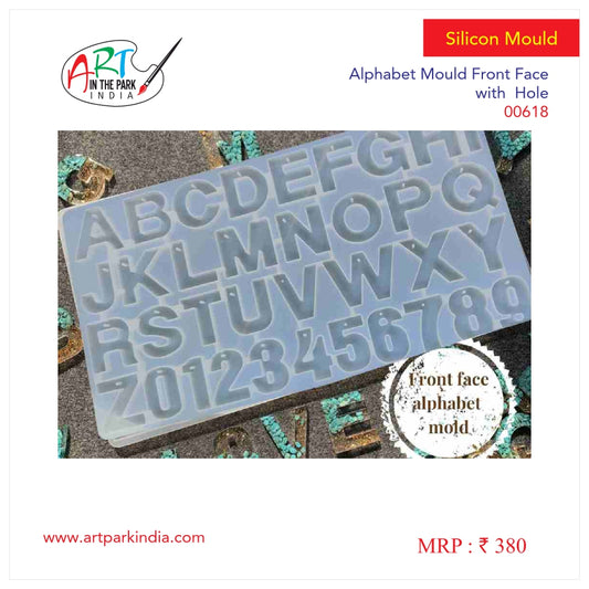 Artpark Silicon Mould Alphabet Front Face With Hole 00618