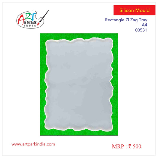 Artpark Silicon Mould Rectangle Zig zag Tray A4