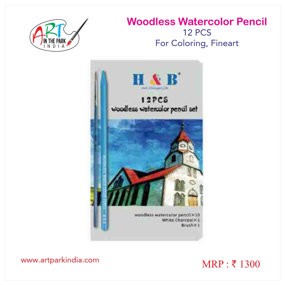 ARTPARK WOODLESS WATERCOLOR PENCIL 12psc FOR COLORING, FINEART