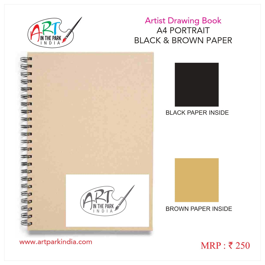 ARTPARK ARTIST DRAWING BOOK A4 PORTRAIT BLACK PAPER