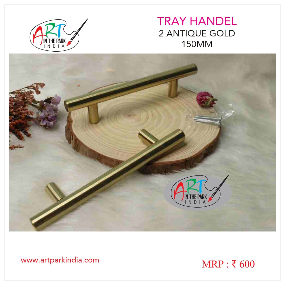 ARTPARK TRAY HANDEL 2 ANTIQUE GOLD 150MM