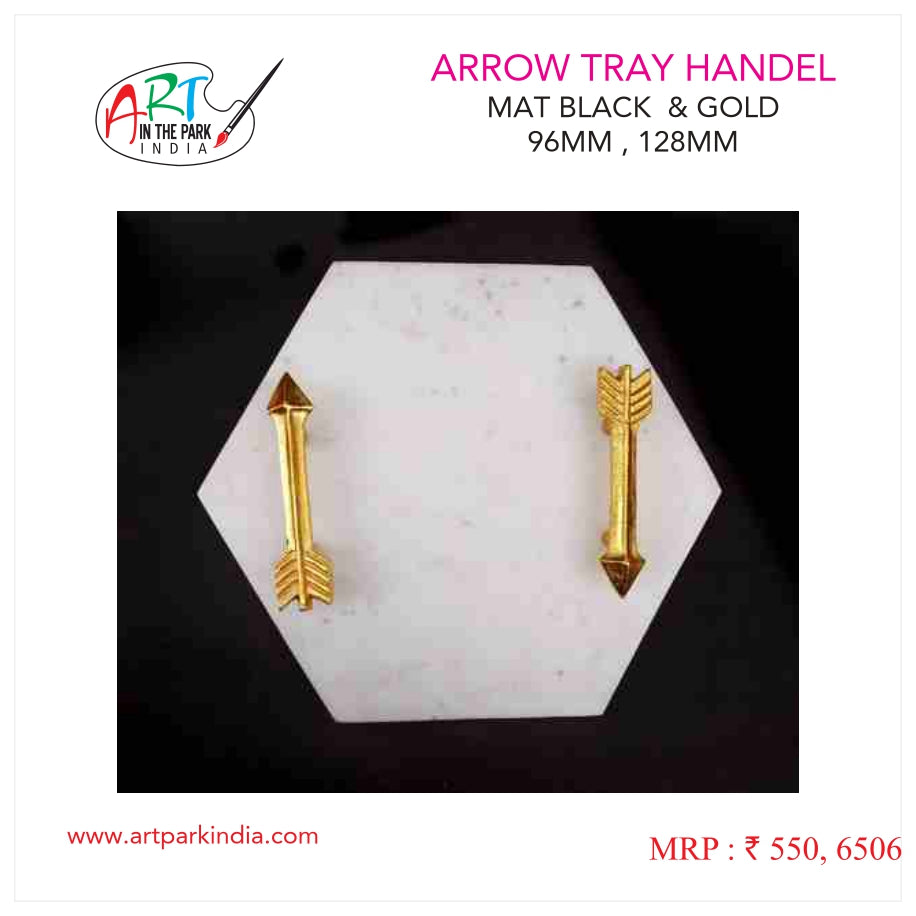 ARTPARK ARROW TRAY HANDLE MATT BLACK & GOLD