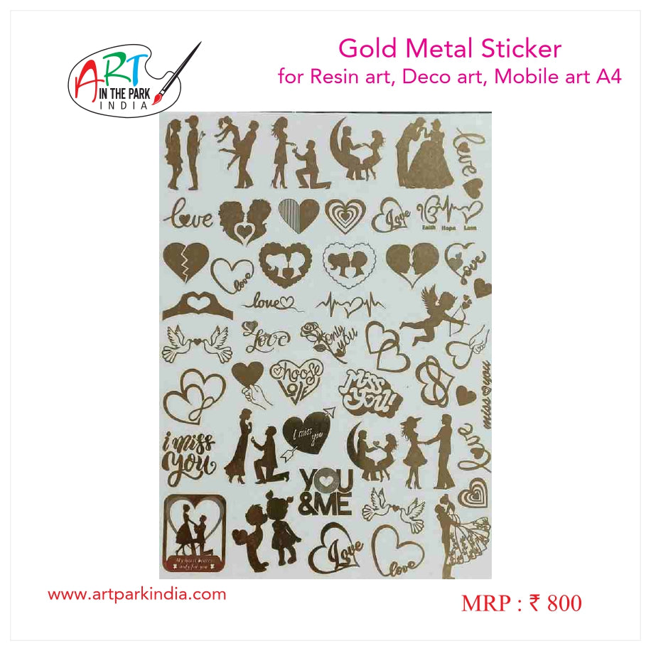 ARTPARK GOLD METAL STICKER A4