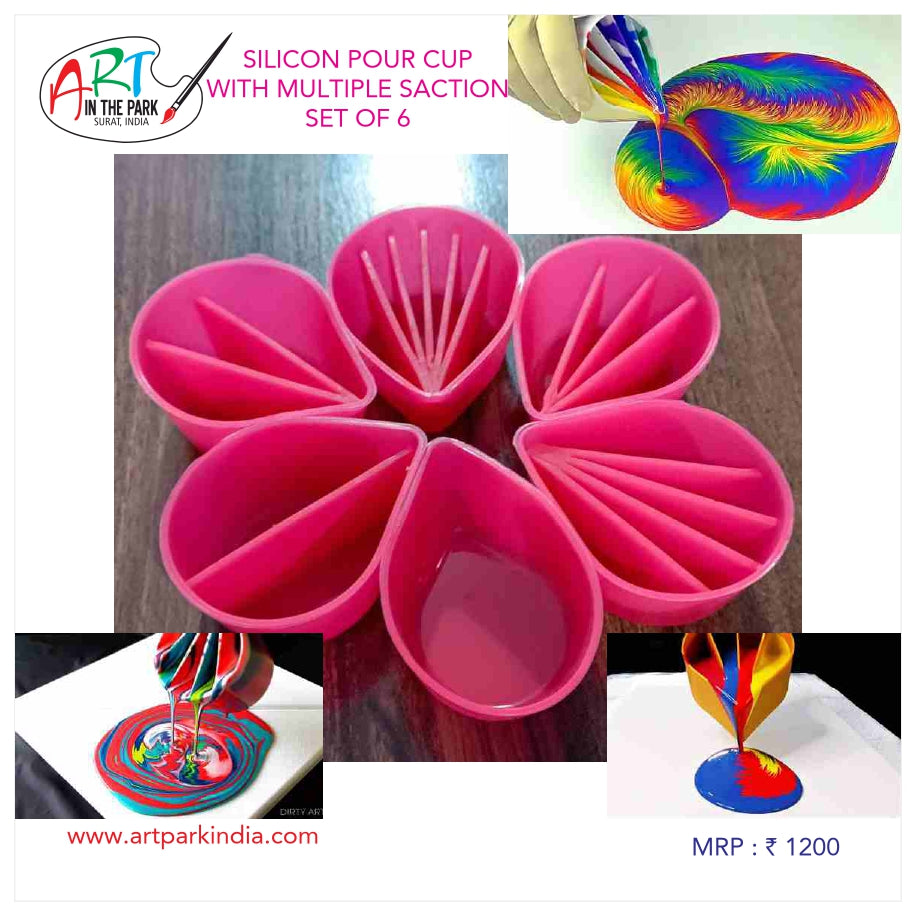ARTPARK SILICON POUR CUP WITH MULTIPLE SECTION SET PF 6