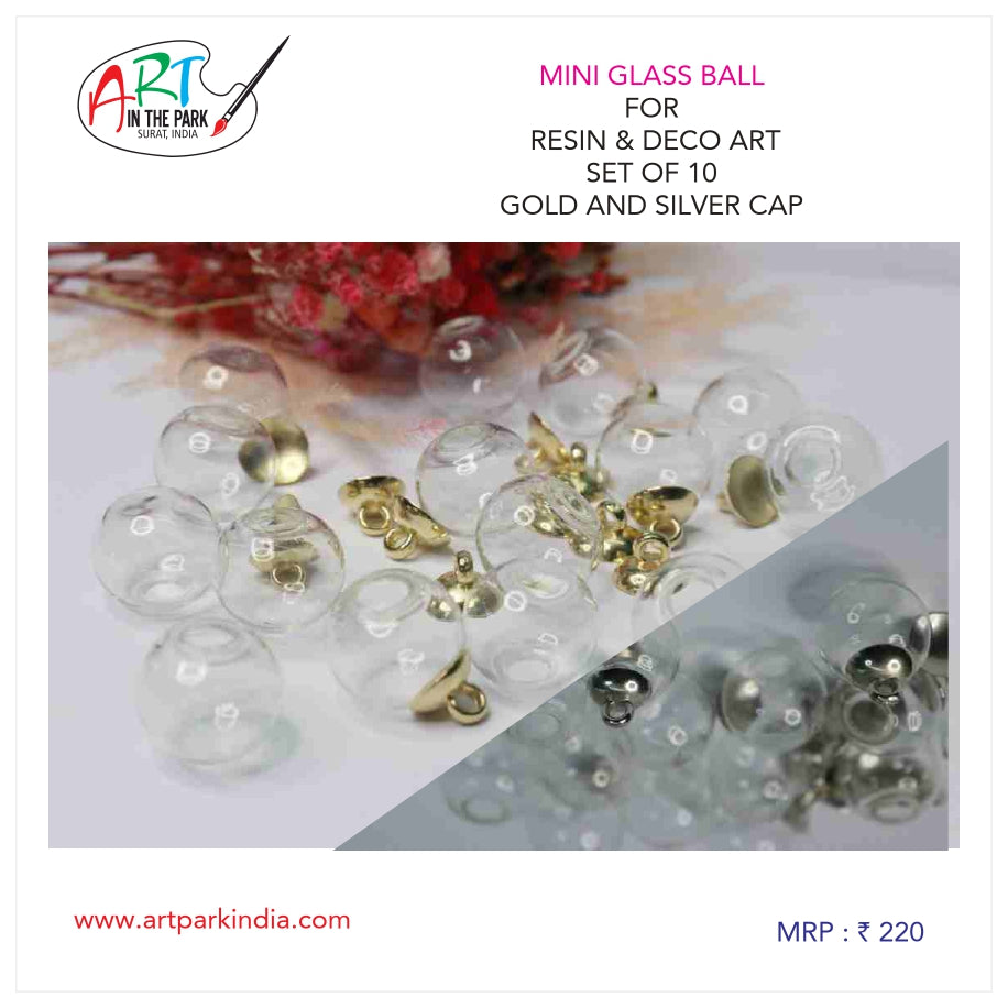ARTPARK MINI GLASS BALL PLAIN SILVER CAP