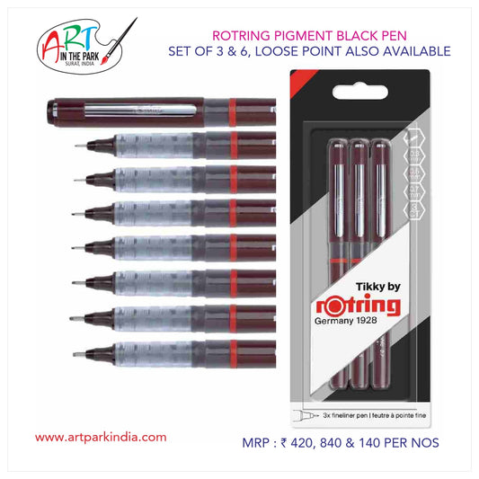ROTRING PIGMENT BLACK PEN LOOSE POINT