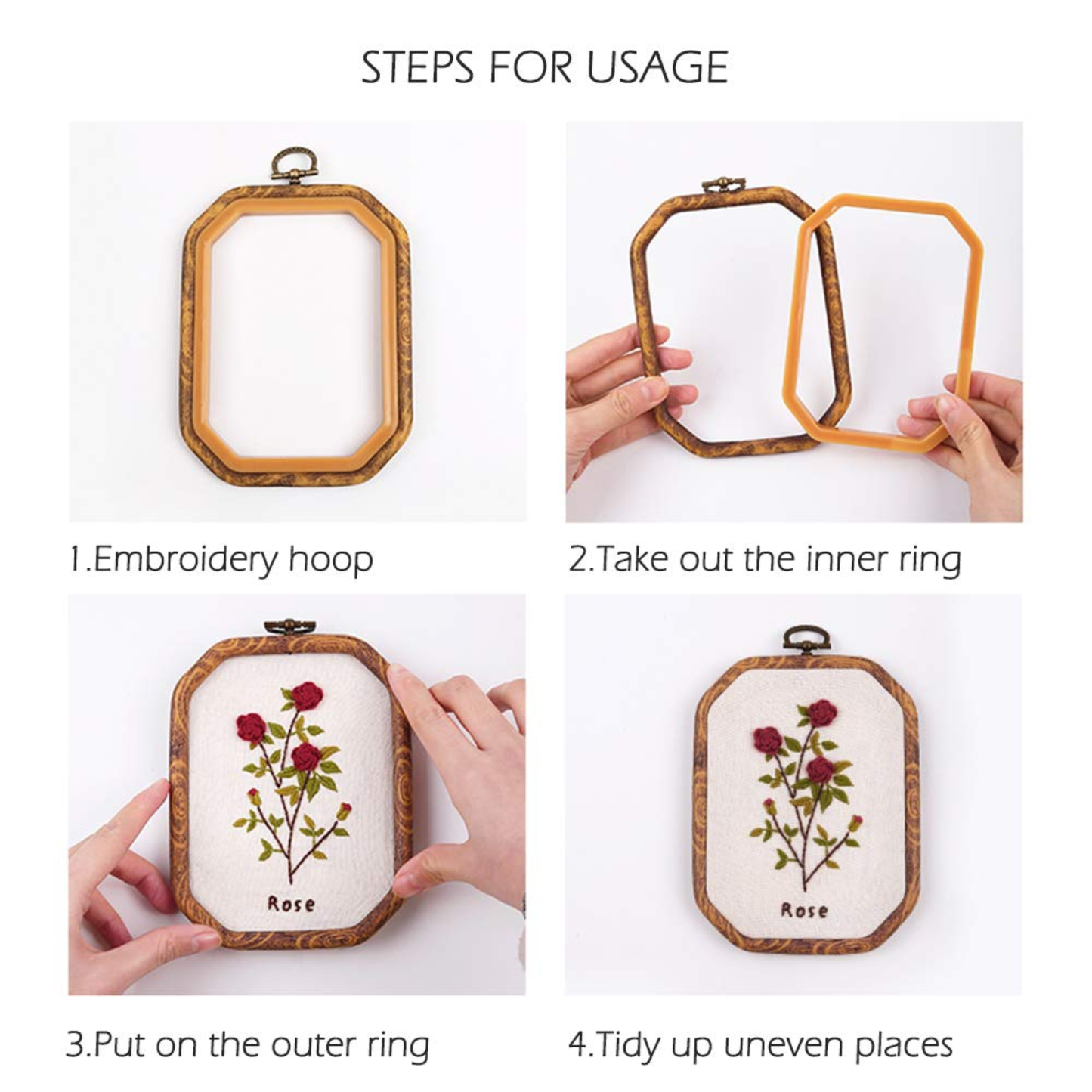 Embroidery Ring Flexi Ovel Set of 3